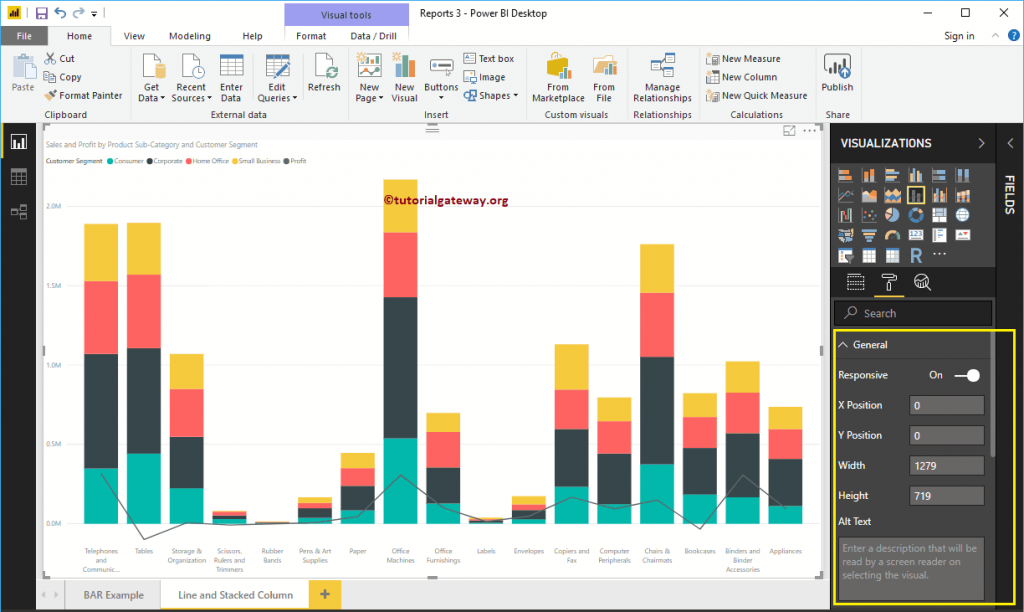 Format Power Bi Colonnes Empil Es Et Graphique Lin Aire R Marketing