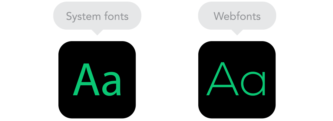 Webfonts vs fuentes del sistema