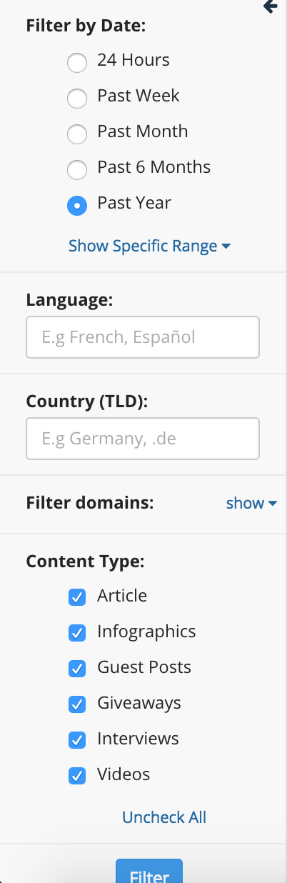 tipos de contenido de buzzsumo