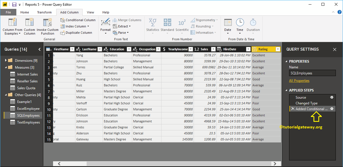 Agregar columna condicional en Power BI 10