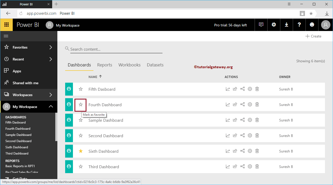 </noscript>Power BI-Favoriten