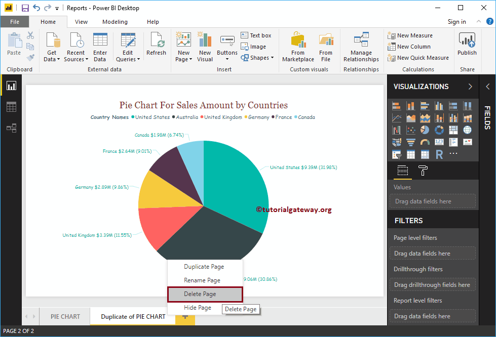 </noscript>Add rename and duplicate pages in Power BI