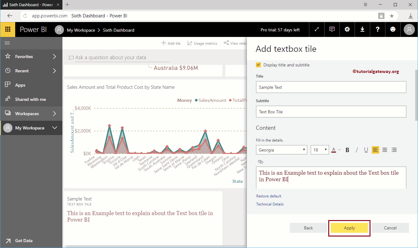 Agregar título al panel de Power BI 10