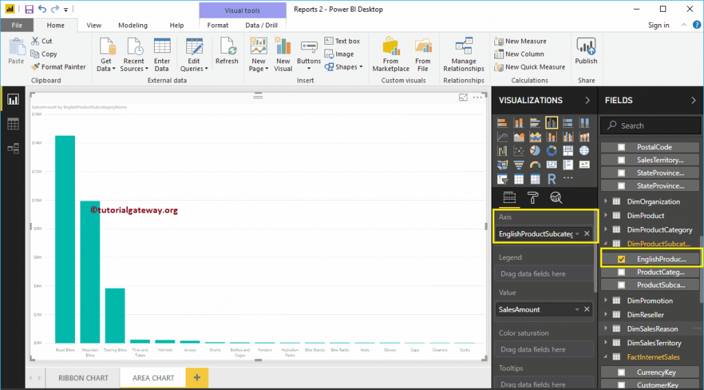 Area chart in Power BI - R Marketing Digital