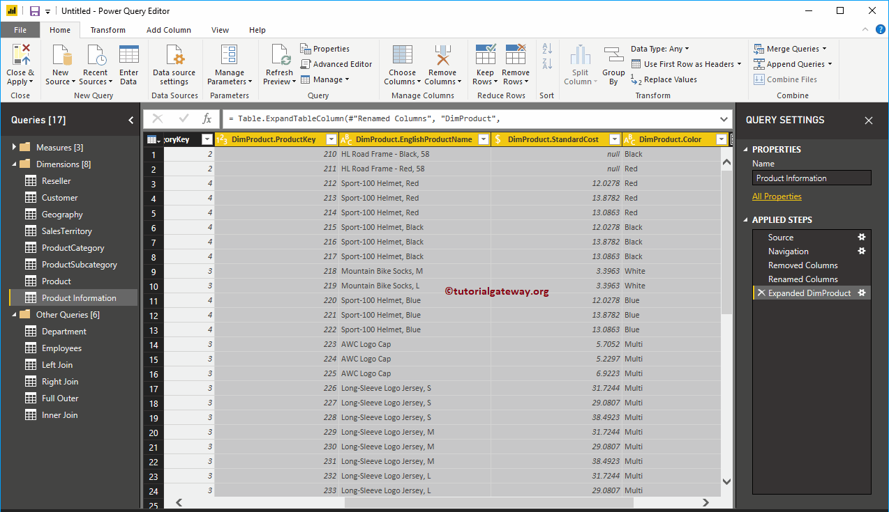 Combinar varias tablas en Power BI 8