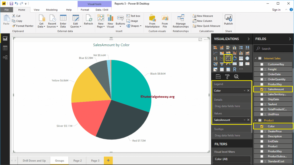 Crear grupos en Power BI R Marketing Digital