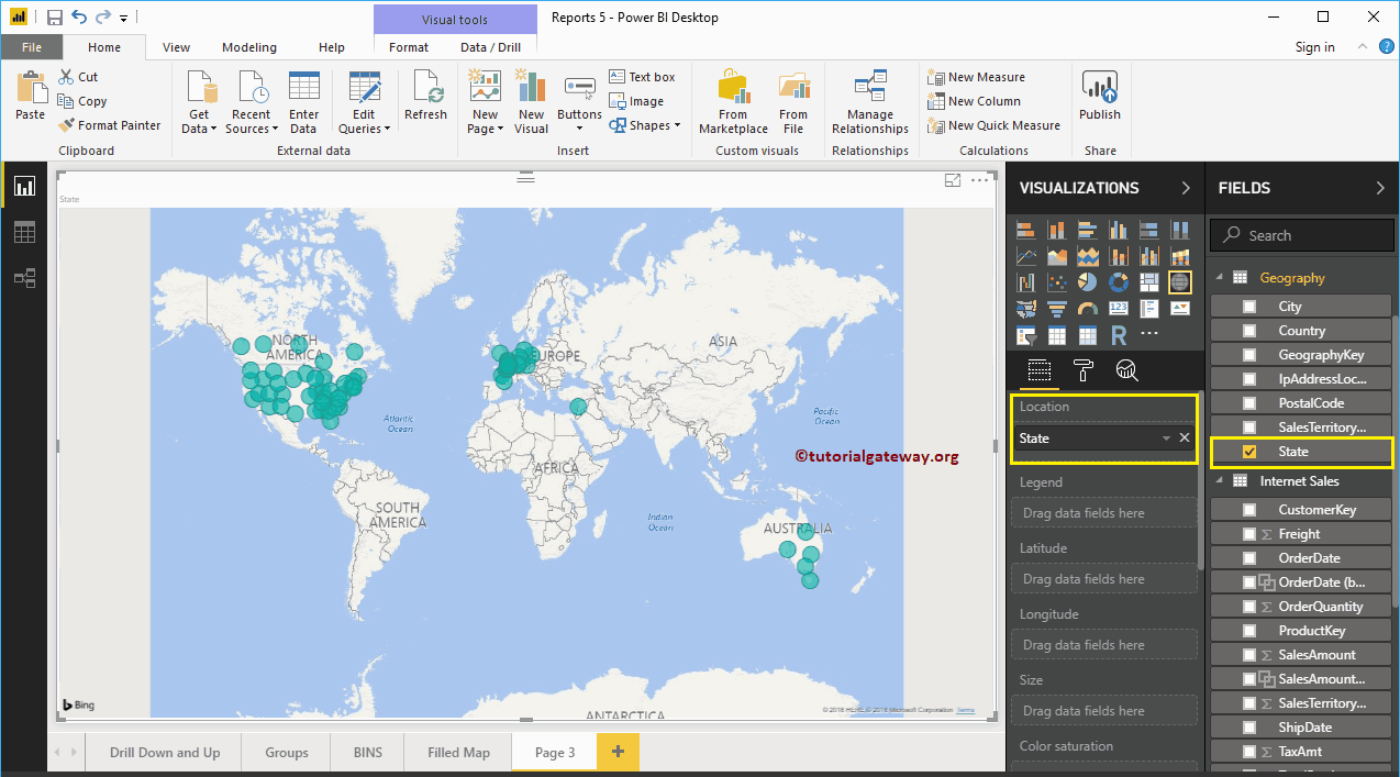 Crear un mapa en Power BI 5