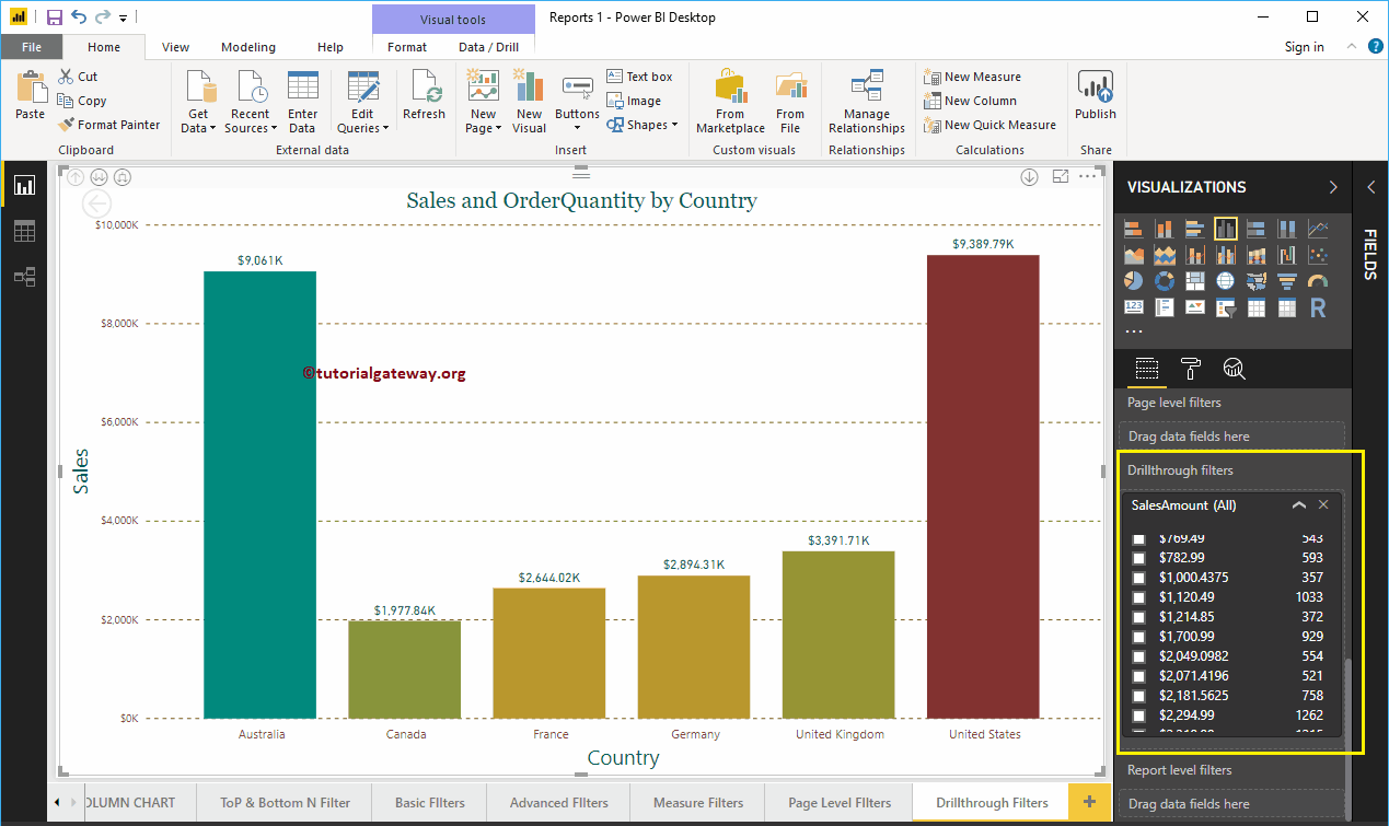 Navegar por los filtros en Power BI 10