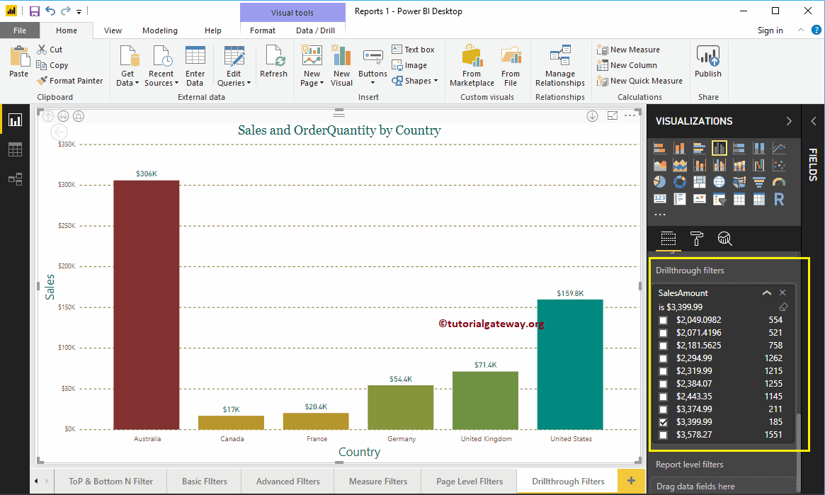 Obtener detalles de los filtros en Power BI 11