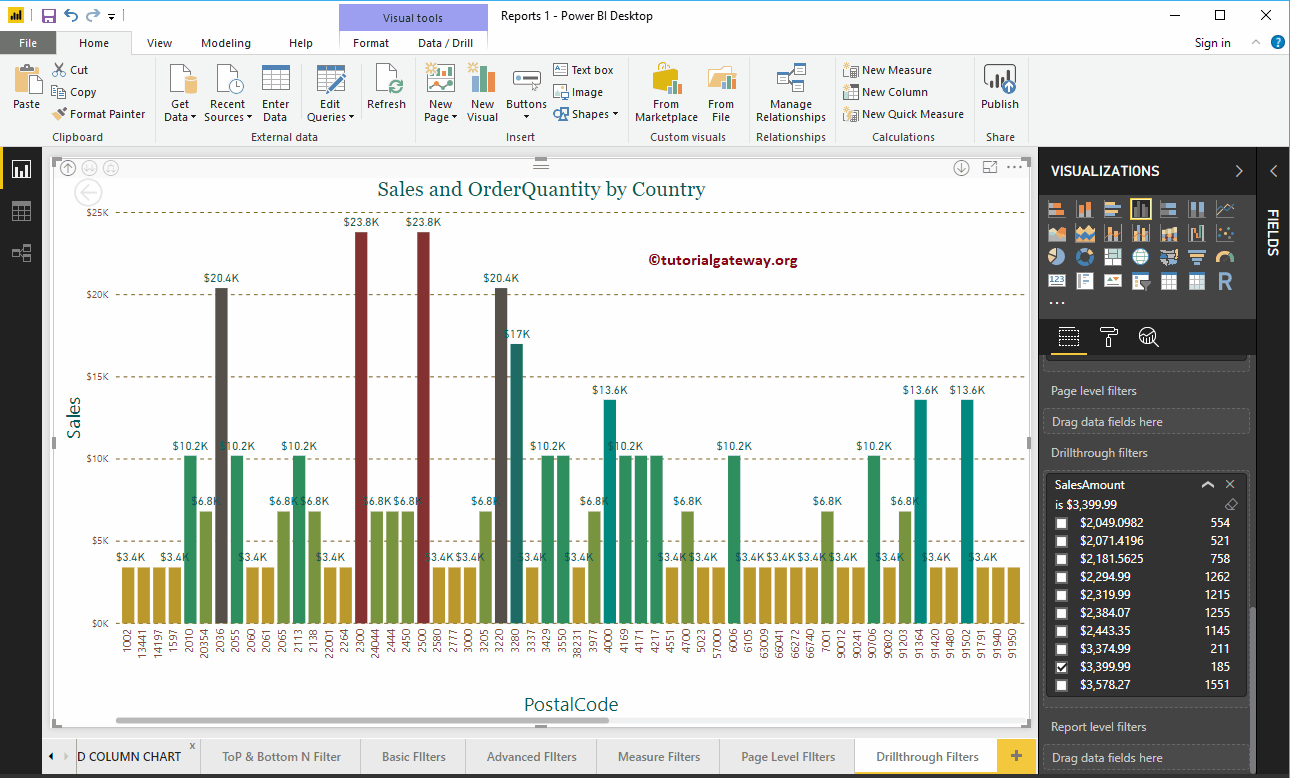 Obtener detalles de los filtros en Power BI 14