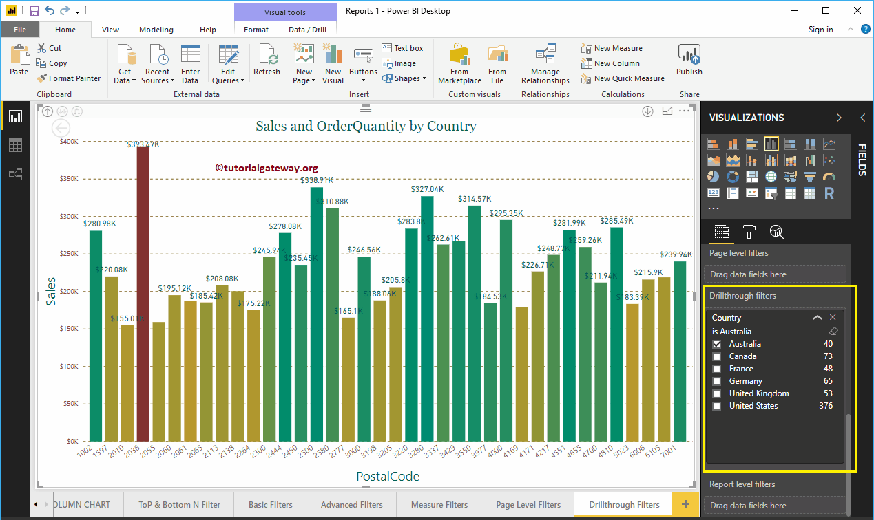 Obtener detalles de los filtros en Power BI 9