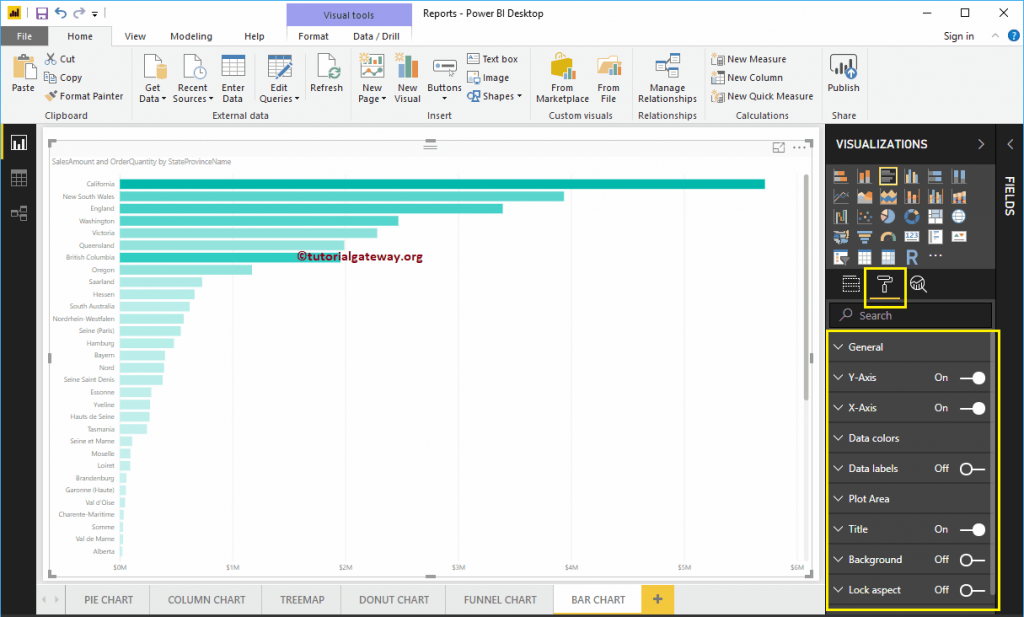 Format bar chart in Power BI - R Marketing Digital