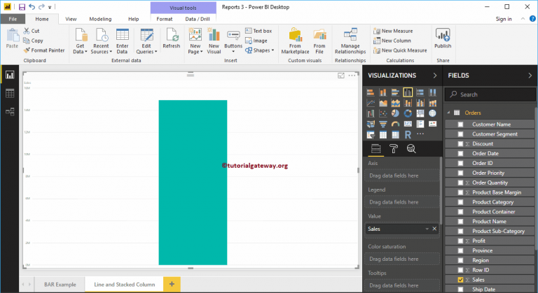 Gráfico De Líneas Y Columnas Apiladas En Power BI - R Marketing Digital