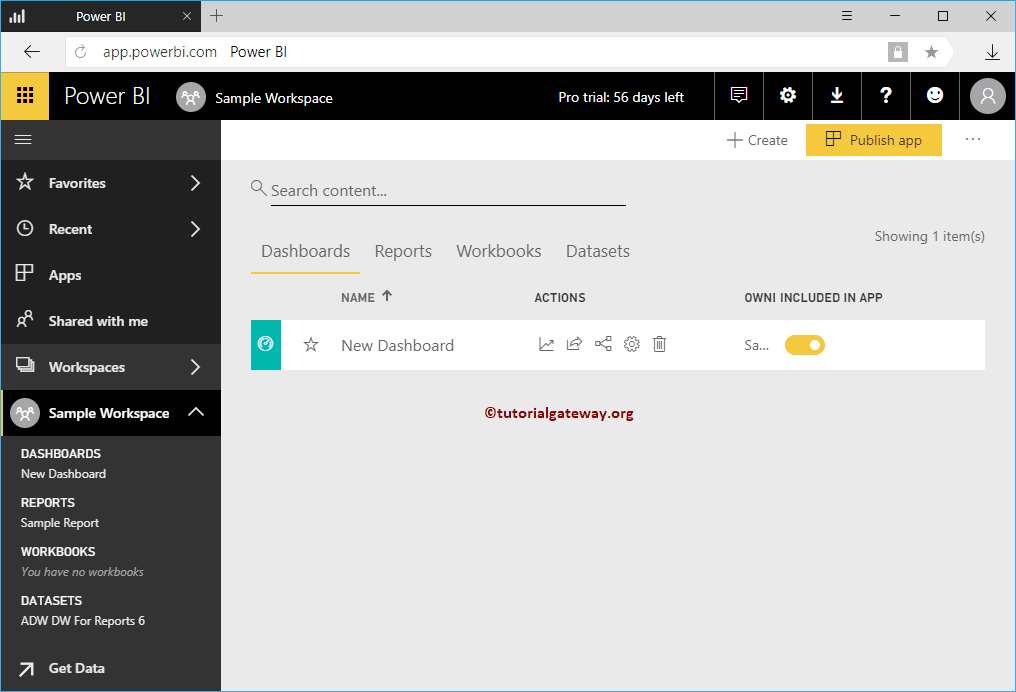 Publicar aplicación en Power BI 1