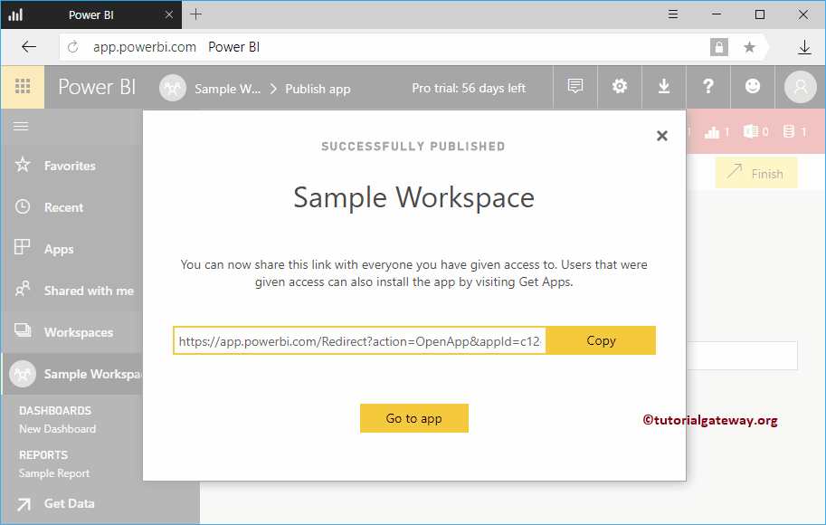 Publicar aplicación en Power BI 10