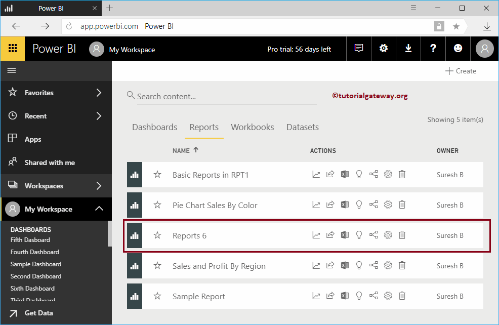 Suscripción al informe 1 de Power BI