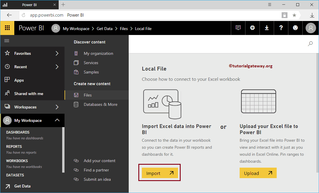 Cargar archivos de Excel en el panel de Power BI 4