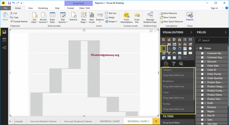 Waterfall chart in Power BI - R Marketing Digital