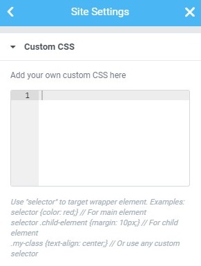CSS personalizado global