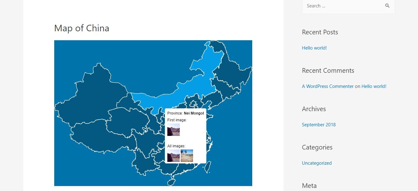 Karte von China-5883115