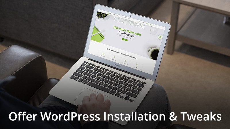 Ofrecer instalación y personalizaciones de WordPress
