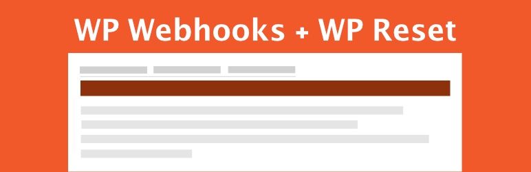 Complemento de WordPress para restablecer WP Webhooks WP
