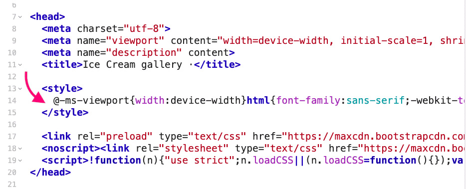 Critical CSS inlined