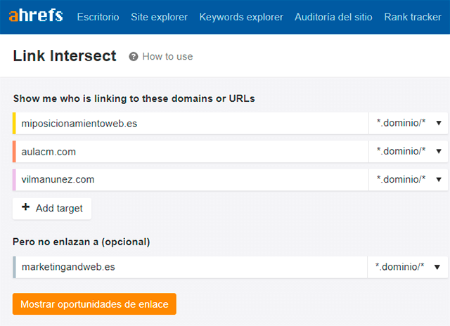 link intersect