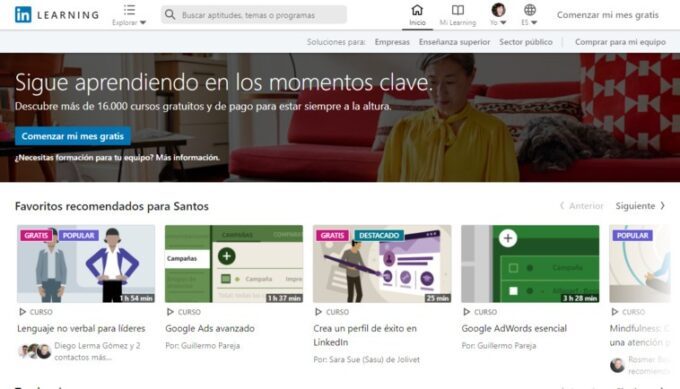 LinkedIn-learning-Plataforma-de-Aprendizaje