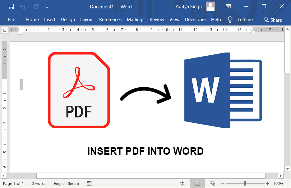 ✅ Cómo insertar un PDF en un documento de Word