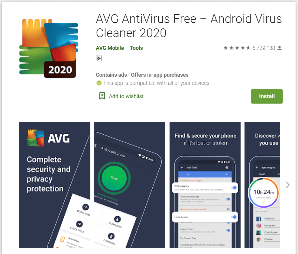avg anti track for android phones