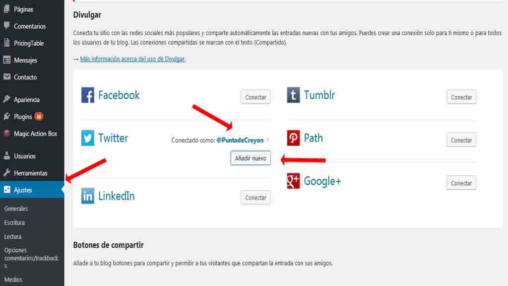 Activar Twitter Cards en WordPress.org