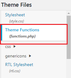 Archivos de tema funciones PHP