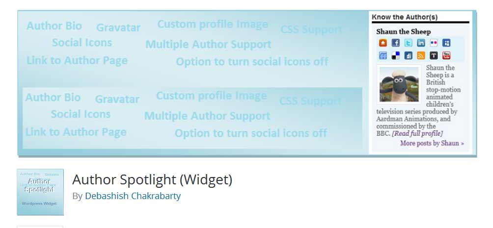 Author Spotlight Widget