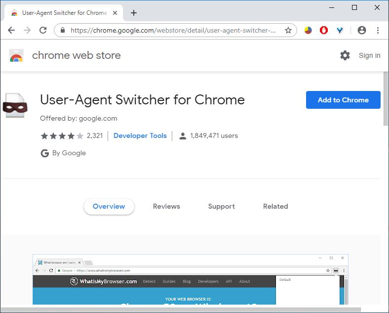 Klicken Sie auf "Add-to-Chrome-to-Install-User-Agent-Switcher-Erweiterung-2950611"