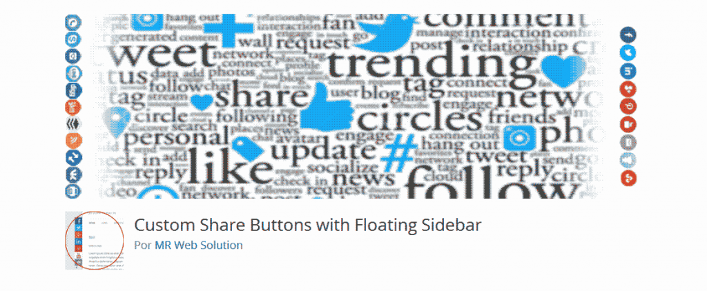 Custom Share Buttons with Floating Sidebar