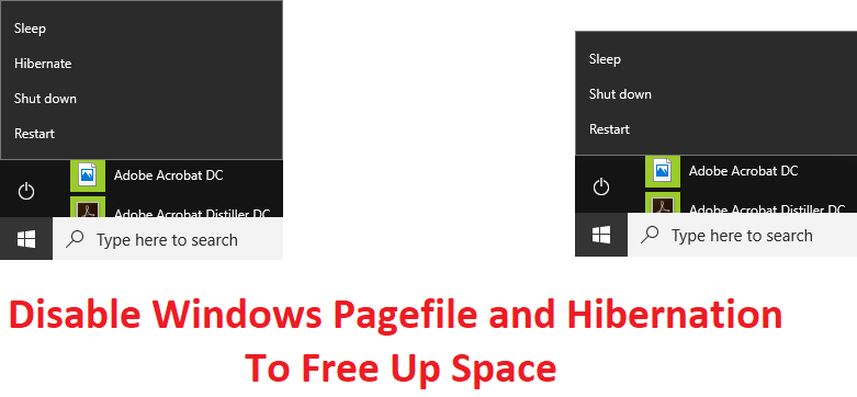 ✅ Deshabilitar el archivo de páginas de Windows y la hibernación para liberar espacio