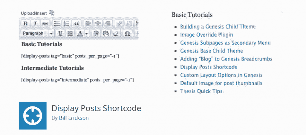 Display Posts Shortcode