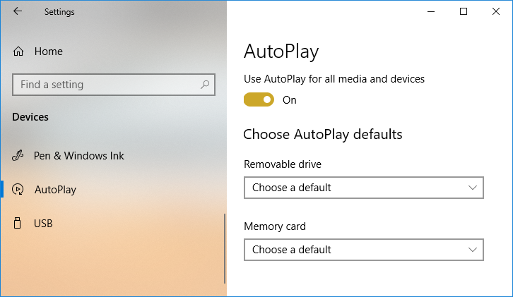 ✅ Habilitar o deshabilitar la reproducción automática en Windows 10
