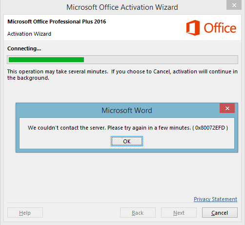 ✅ Arreglar el error de activación de Office 365 No pudimos contactar con el servidor