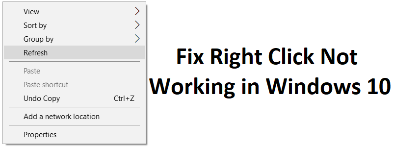✅ Arreglar el clic derecho no funciona en Windows 10