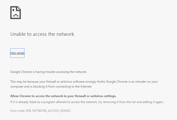 ✅ Arreglar la imposibilidad de acceder a la red en Chrome (ERR_NETWORK_CHANGED)