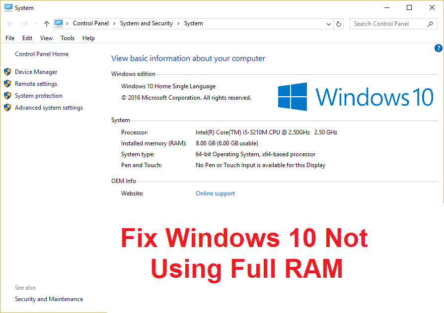 ✅ Arreglar Windows 10 no usando toda la RAM