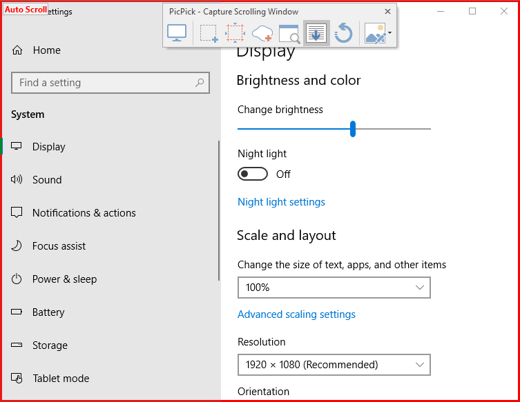 Tomar capturas de pantalla de desplazamiento en Windows 10