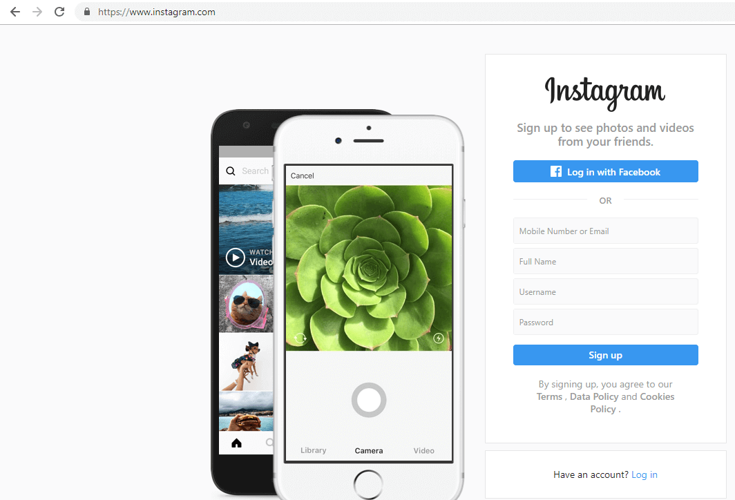 Öffnen Sie die Instagram-Website von Ihrem Computer 8371496