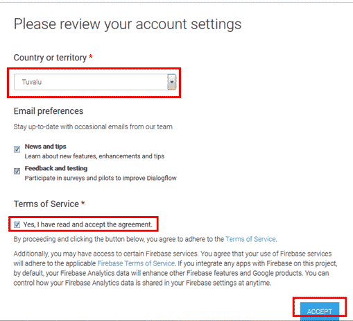 Please review your account settings