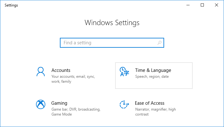 Drücken Sie die Windows-Taste, um die Einstellungen zu öffnen, und klicken Sie dann auf die Zeitsprache 2-2214454