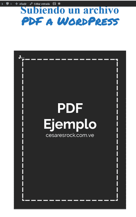 Hochladen einer PDF-Datei in WordPress 