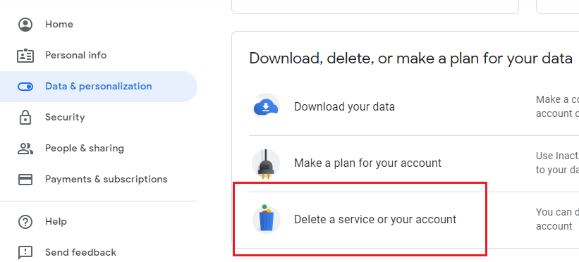 under-data-personalization-click-on-delete-a-service-or-your-account-1700343