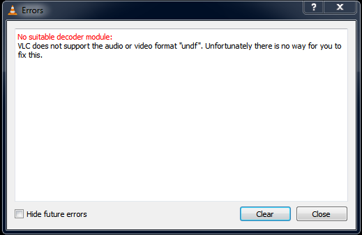 ✅ Cómo arreglar el VLC no es compatible con el formato de la UNDF
